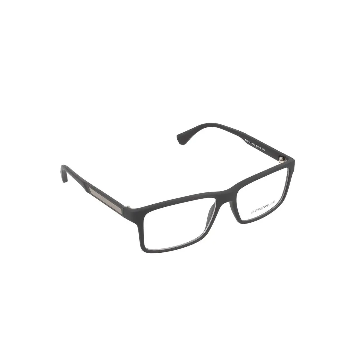 EA3038 5063 Rectangle Eyeglasses Black Rubber/ Lens by Emporio Armani