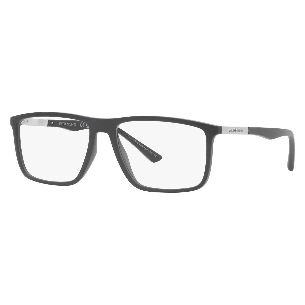Emporio Armani Rectangle Man Eyeglasses EA3221 5126 54mm Matte Grey