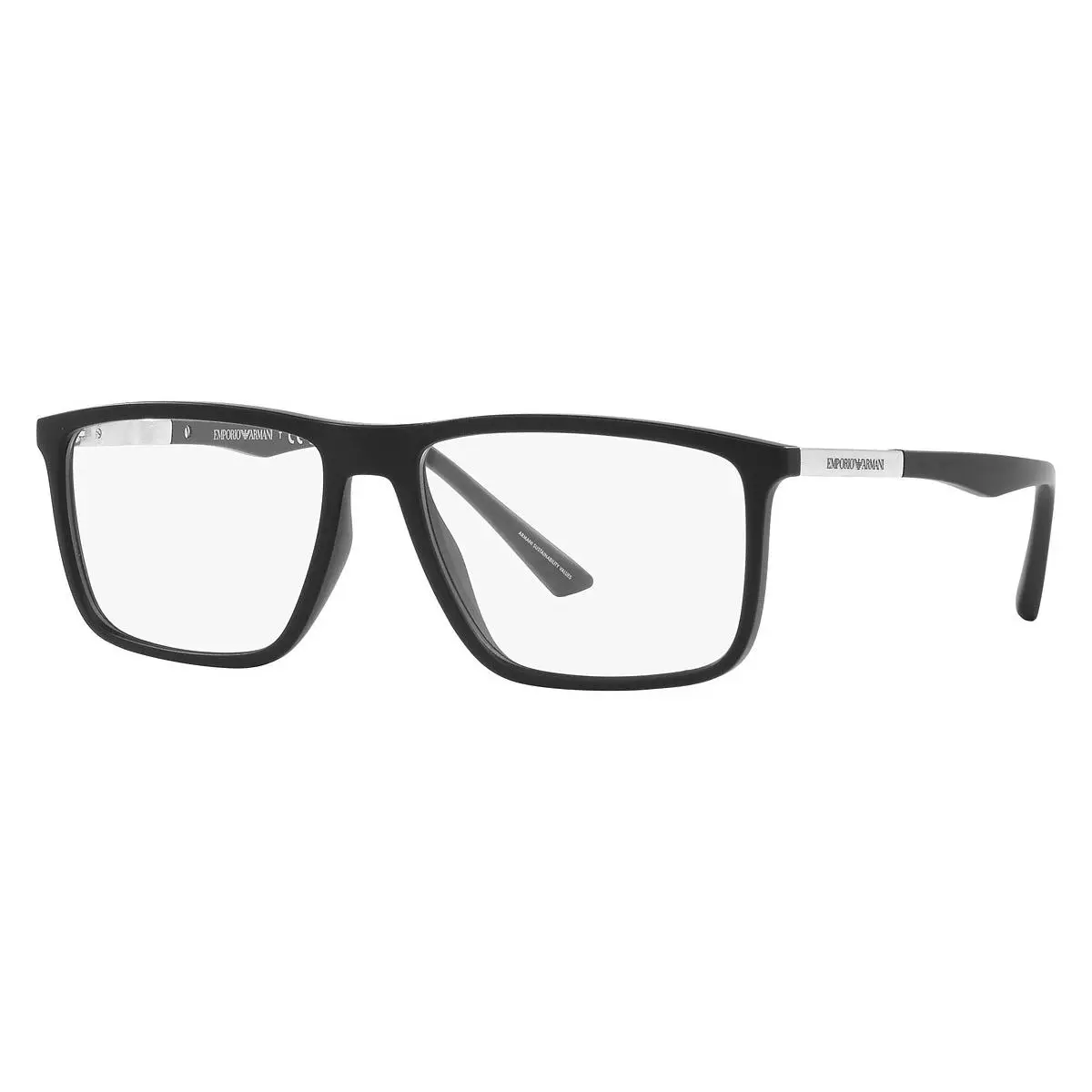 Rectangle Man Eyeglasses `0EA3221 `5001 54mm `matte Black by Emporio Armani