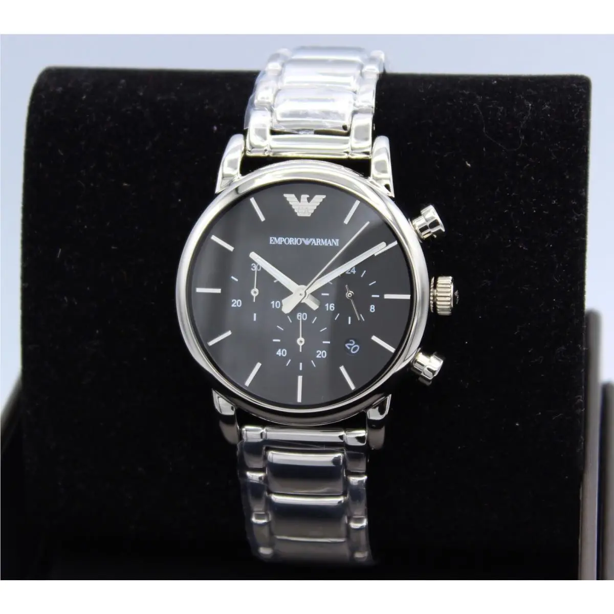 Emporio Armani Luigi Beta Classic Silver Black Men`s AR1853 Watch