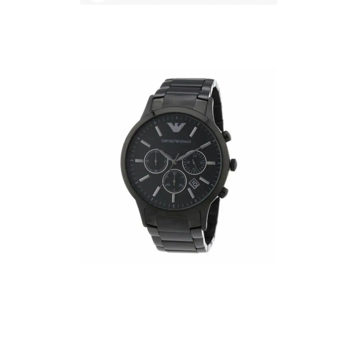 Classic AR2453 Chronograph All Black 43mm Men`s Wrist Watch by Emporio Armani