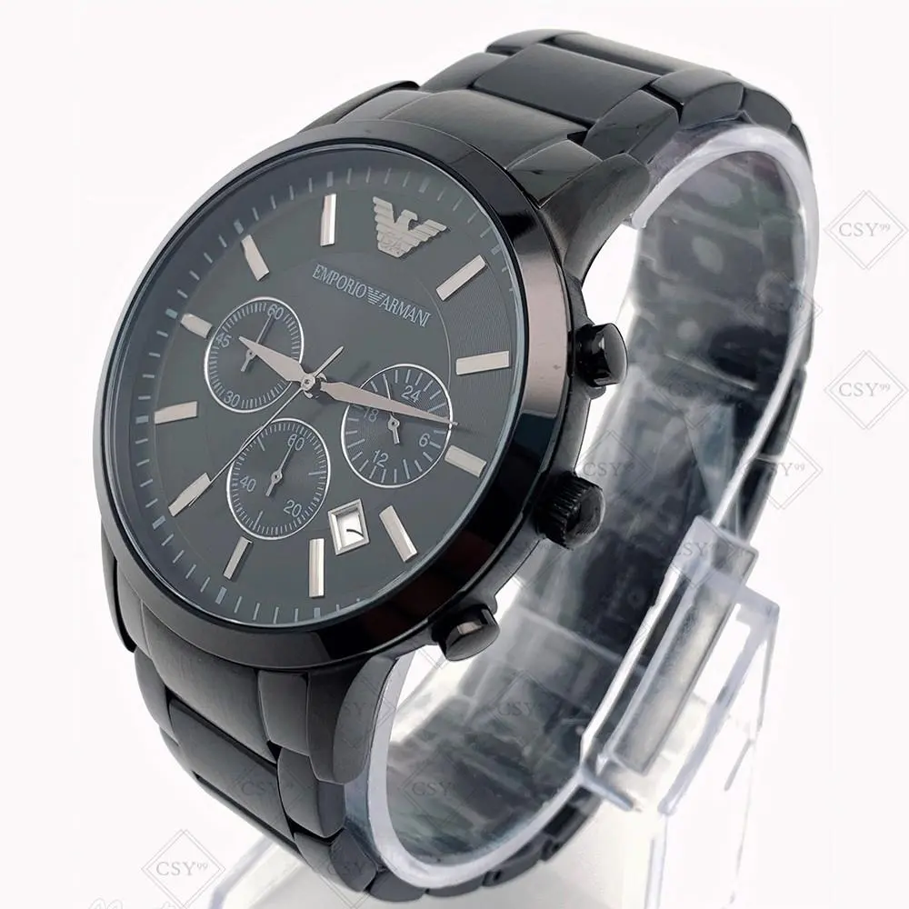 Emporio Armani AR2453 Sportivo Chronograph Black Quartz Analog Men`s Watch
