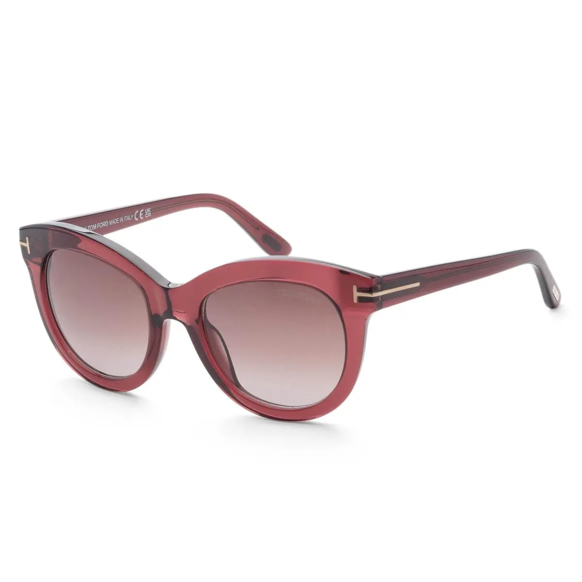 Tom Ford Women`s Odette 53mm Shiny Bordeaux Sunglasses FT1189-69T-53