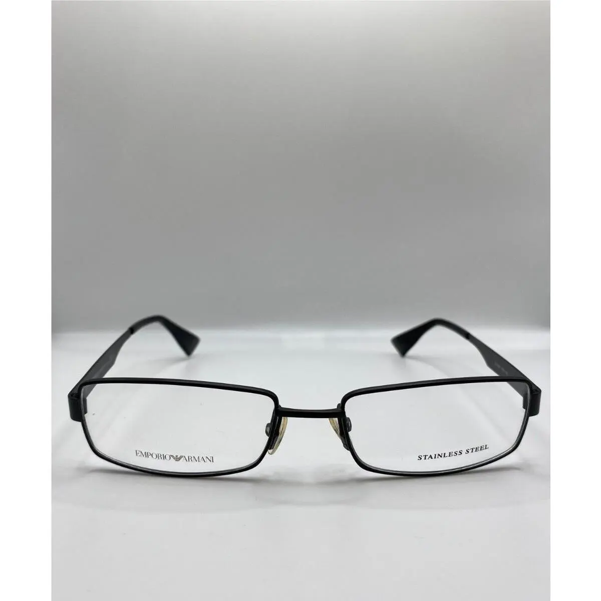 Emporio Armani EA9677 Pde Black with Green Eyeglasses Stainless Frame 53-17-140