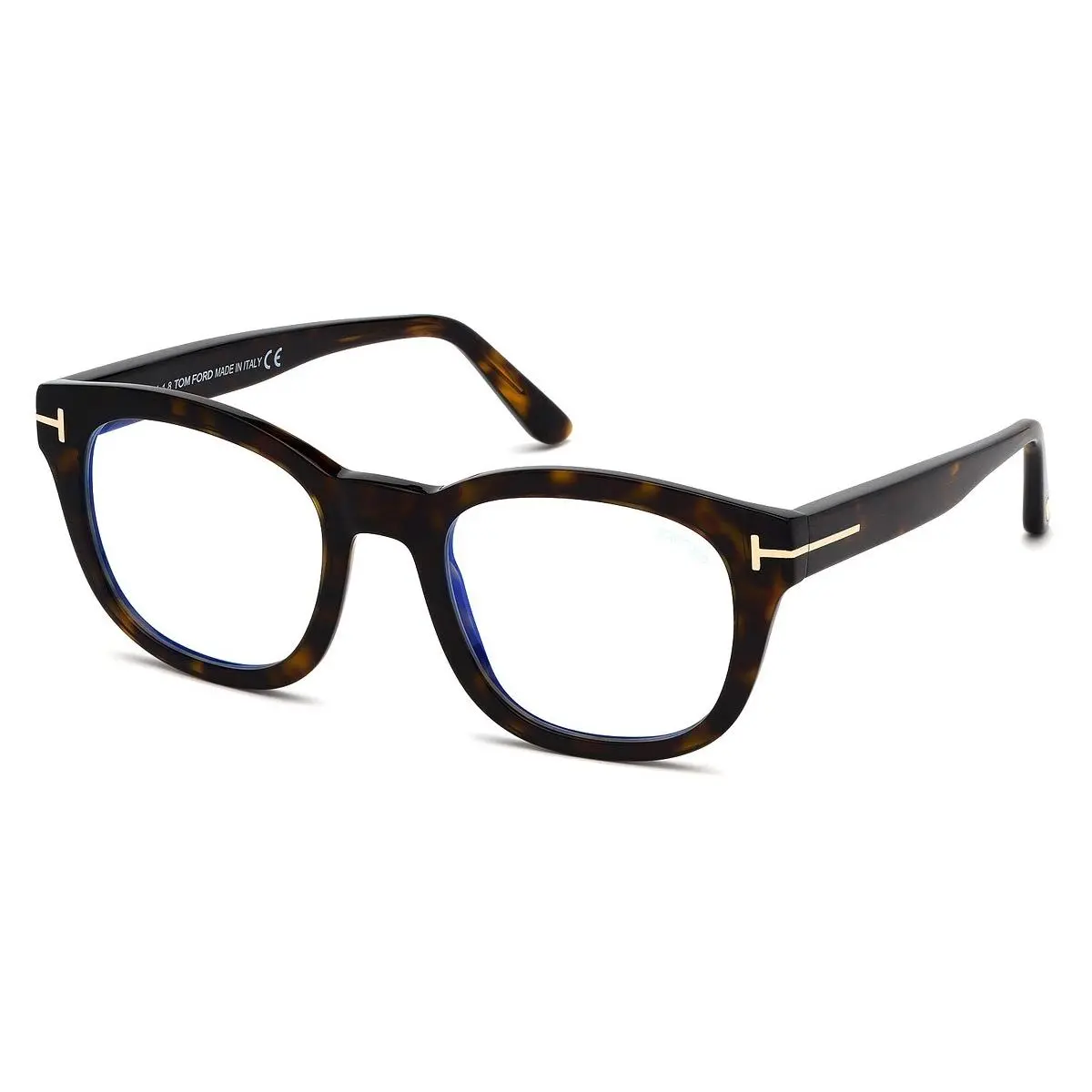 Tom Ford Men Geometric Eyeglasses FT5542-B 052 Dark Havana 50mm