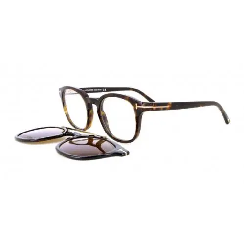 Tom Ford TF5532 52E Havana/brown Frame Clip Eyeglasses FT 5532