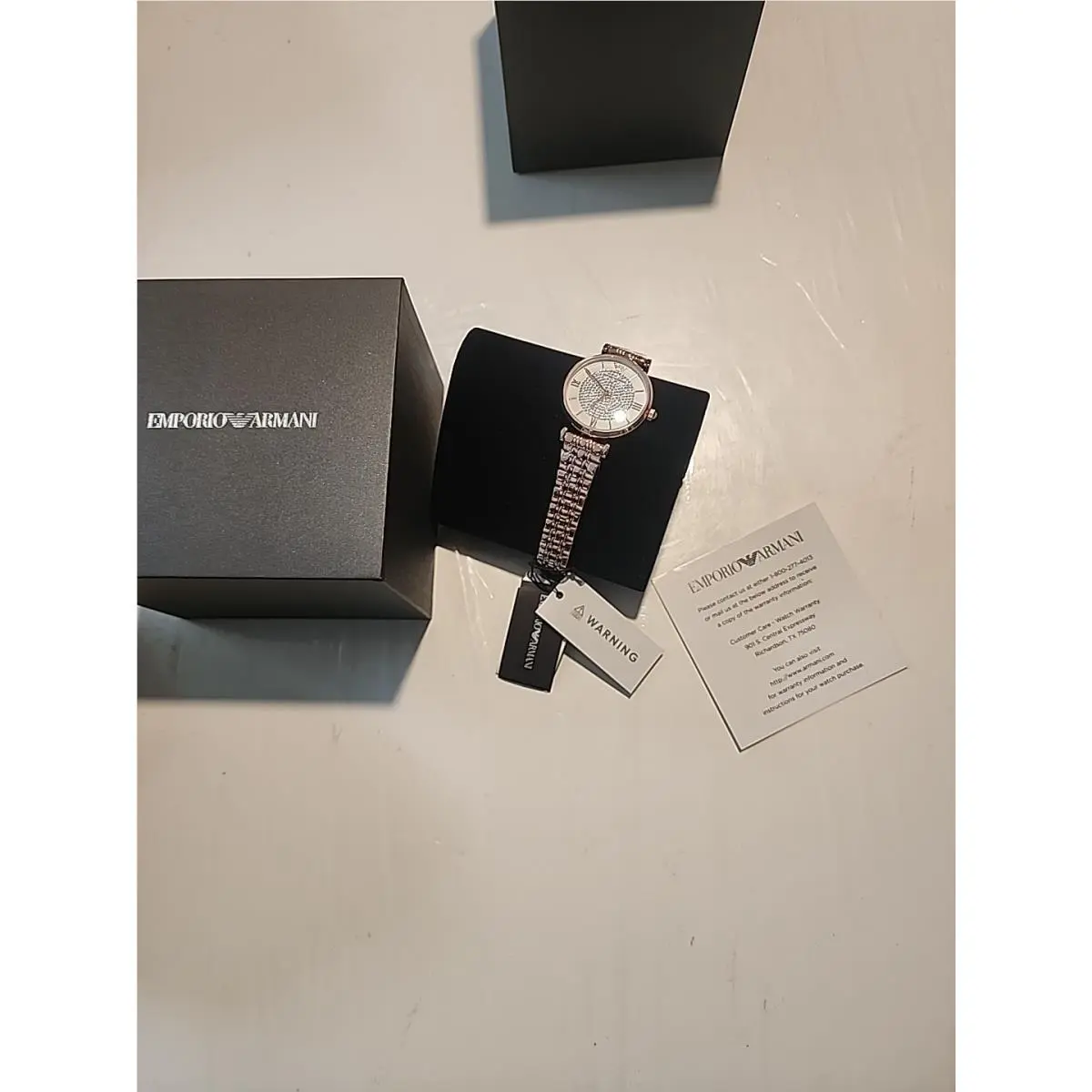 AR11244 Women`s Two-hand Rose Gold Stainless Steel Watch 32mm by Emporio Armani