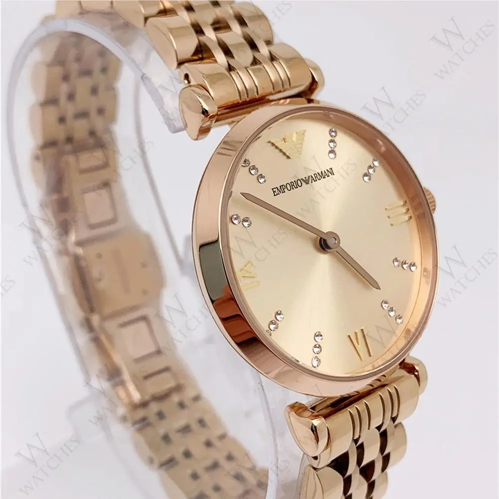 AR11059 Gianni T-bar Rose Gold Tone Fashion Women`s Watch by Emporio Armani