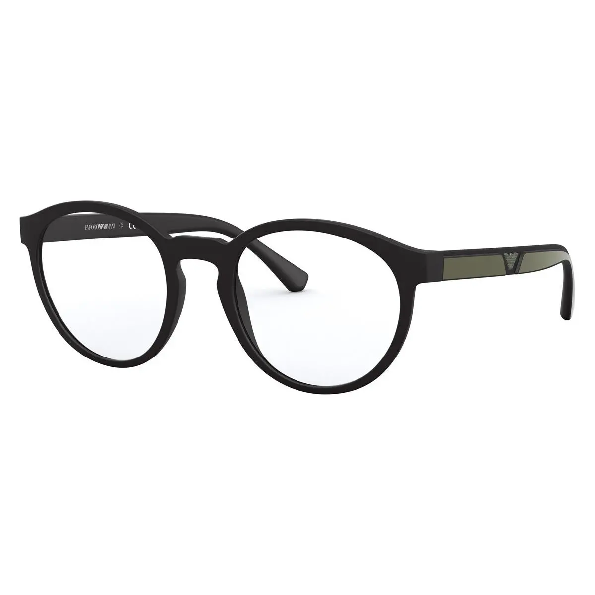 Man Sunglasses 0EA4152 50421W 52mm Matte Black - Clear Lens by Emporio Armani