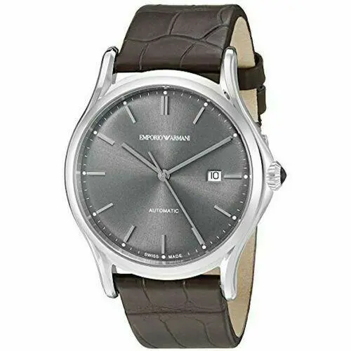 Emporio Armani ARS3000 Swiss Made Automatic Watch Alligator Strap Rrp: