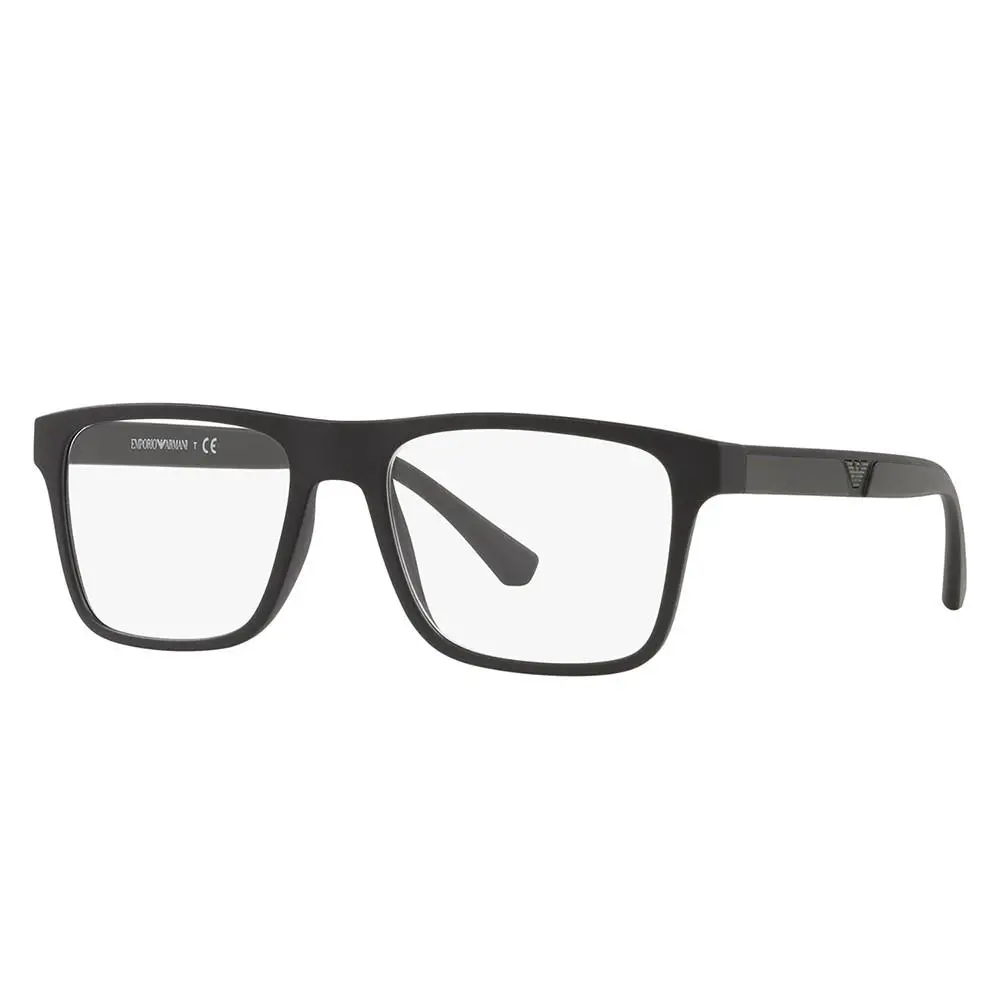 EA 4115 58531W Matte Black Plastic Sunglasses Clear Lens by Emporio Armani