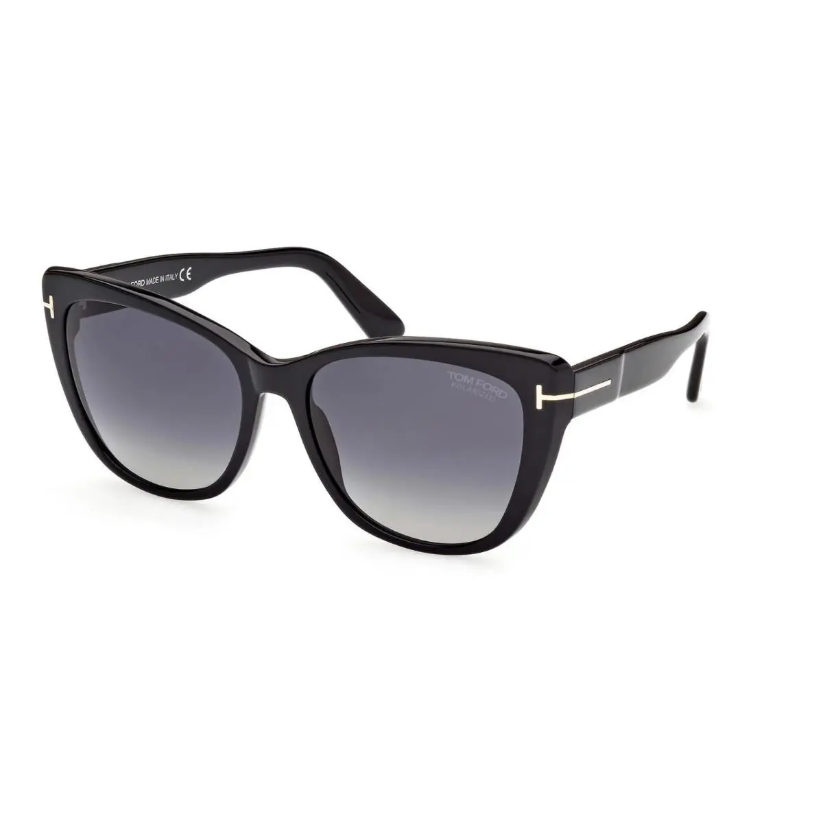 Tom Ford FT0937 01D Sunglasses Shiny Black Frame Smoke Polarized Lenses 57mm - Frame: Black, Lens: Smoke