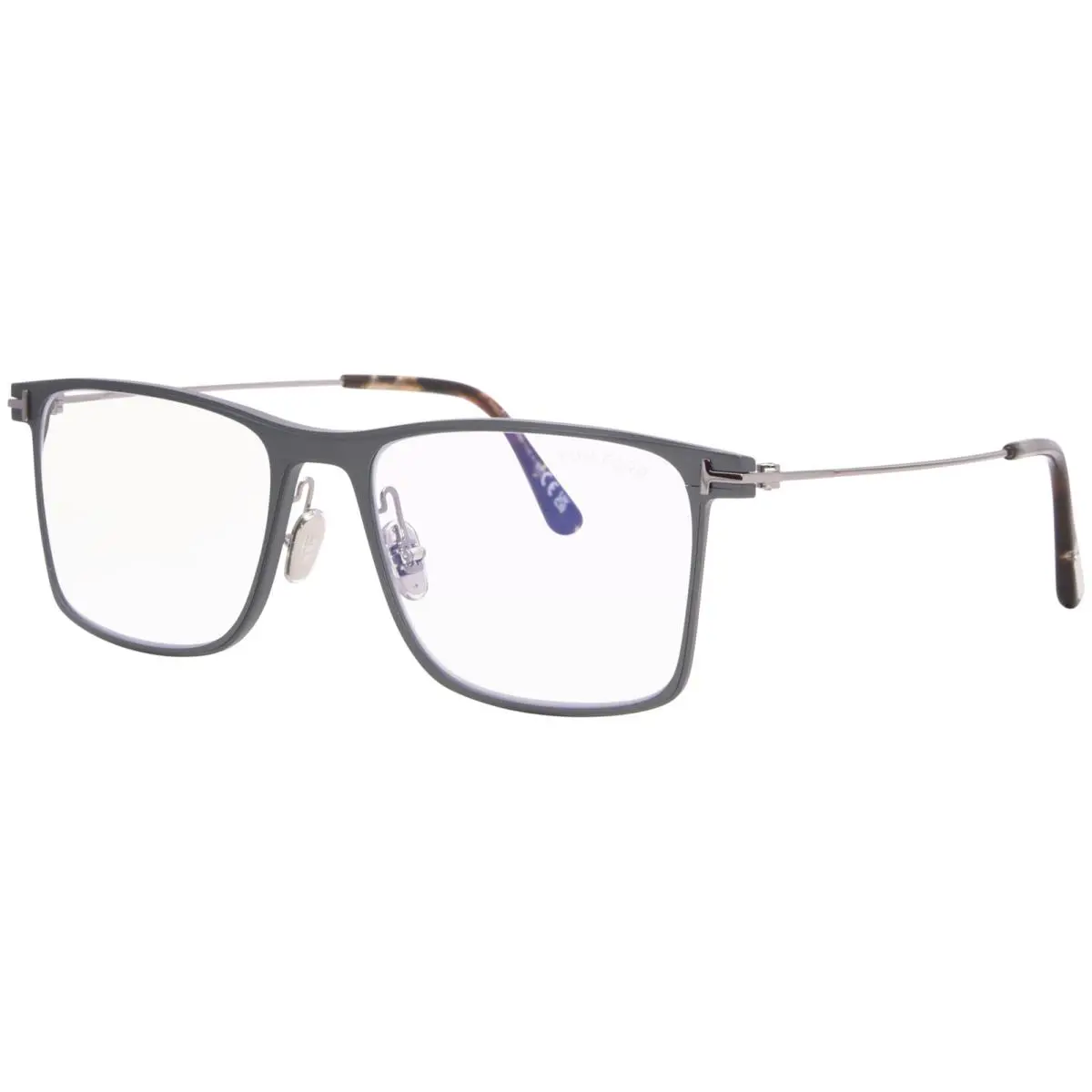 Tom Ford TF5865-B 020 Eyeglasses Frame Matte Grey/blue Block Filter Fullrim 55mm