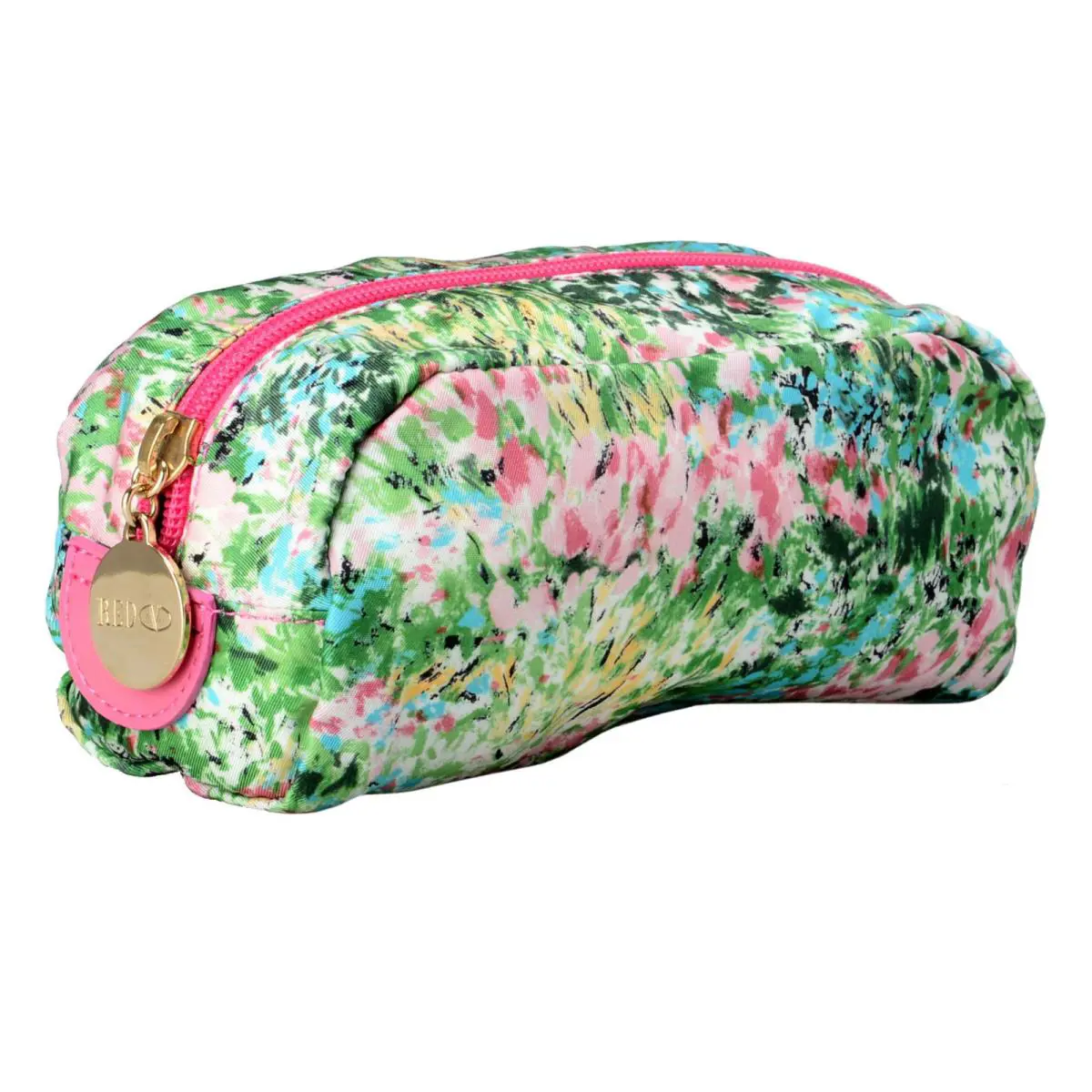 Red Valentino Women`s Multi-color Canvas Floral Print Cosmetic Bag