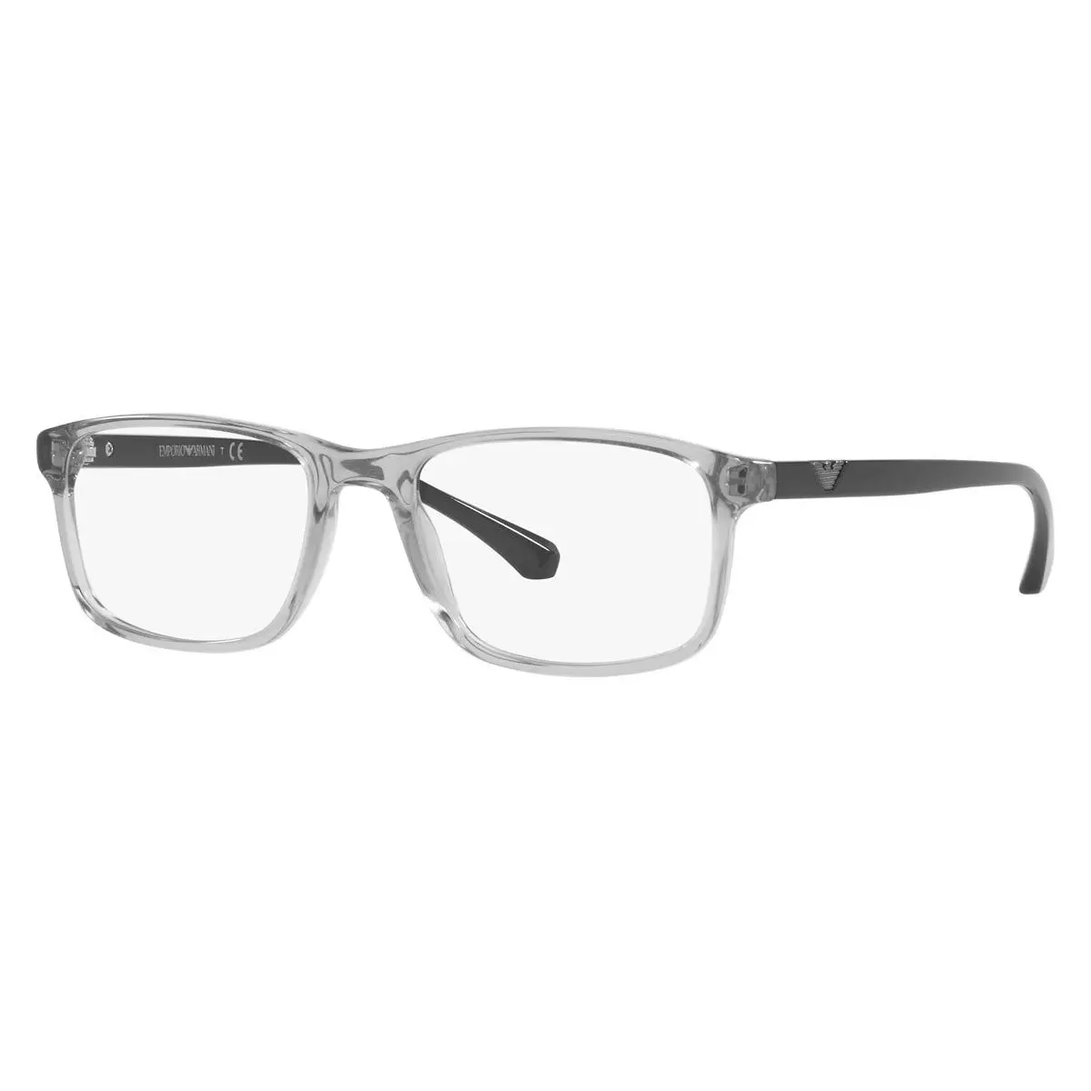 Emporio Armani Rectangle Man Eyeglasses 0EA3098 5029 53mm Transparent Grey