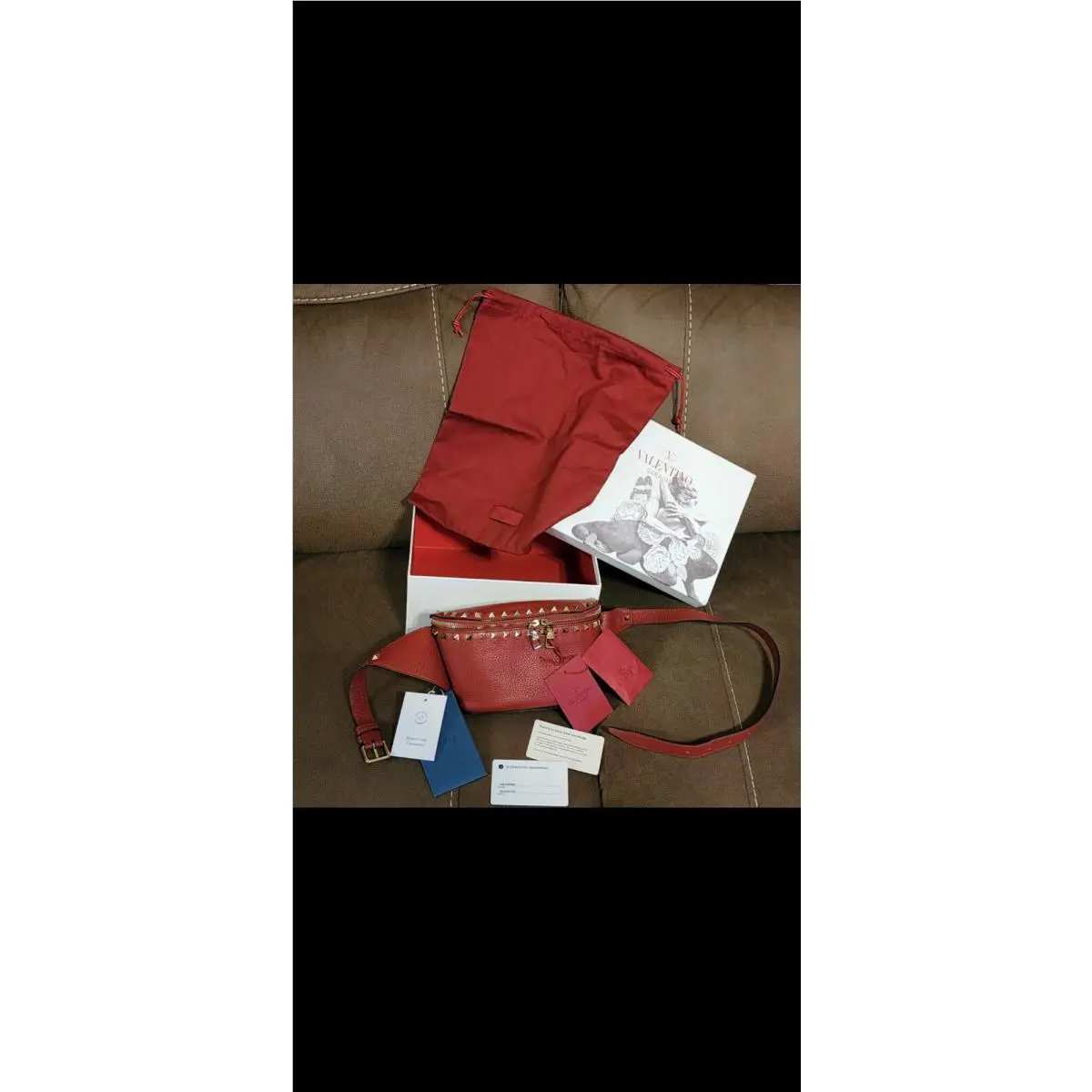 Garavani Valentino Rockstud Grainy Calfskin Leather Belt Bag Pictures