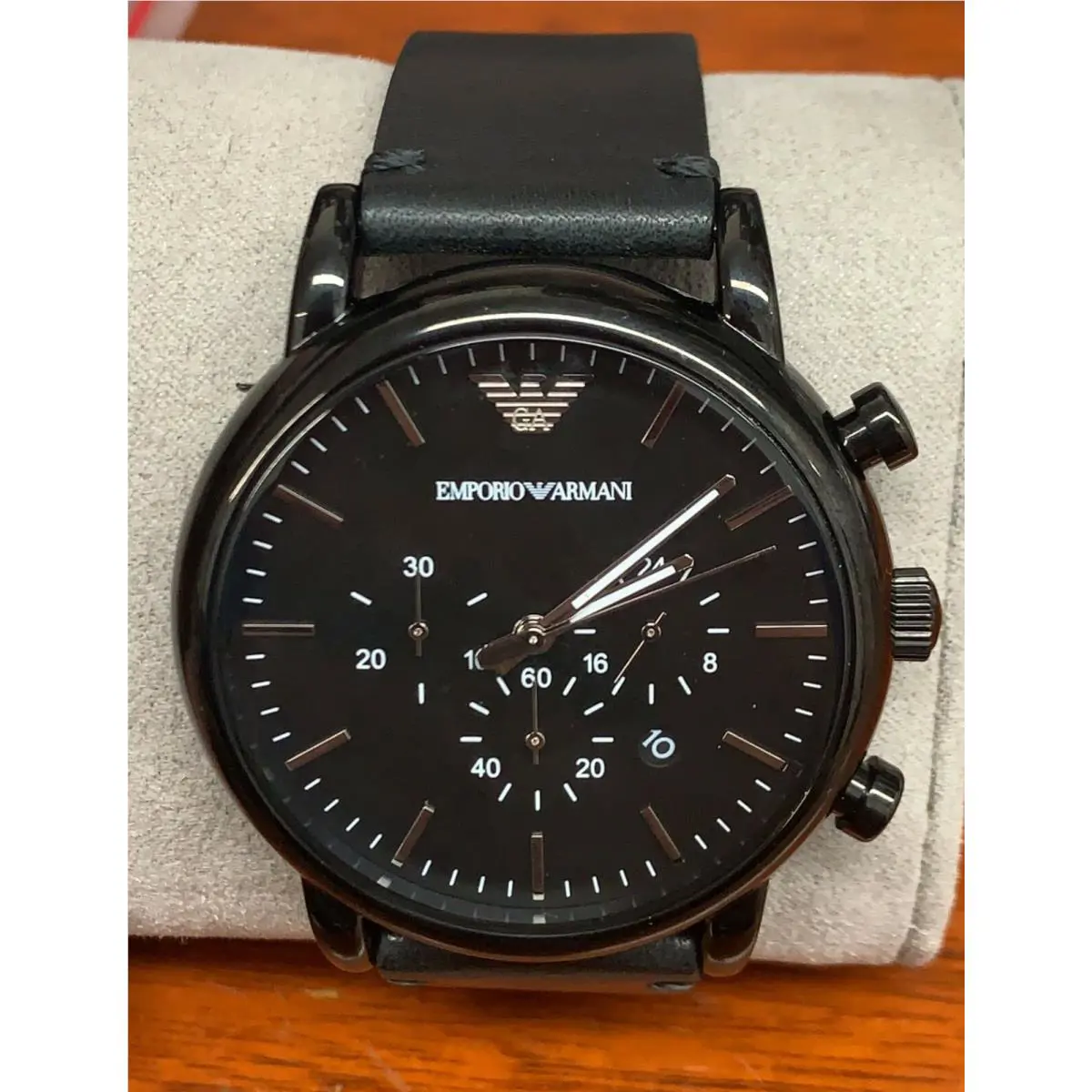 Emporio Armani AR1918 Men`s Chronograph Quartz Movement Black Watch