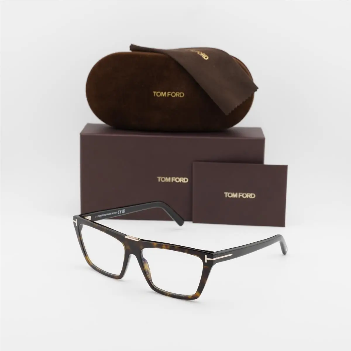 Tom Ford FT5912-B 052 Dark Havana 57mm Eyeglasses