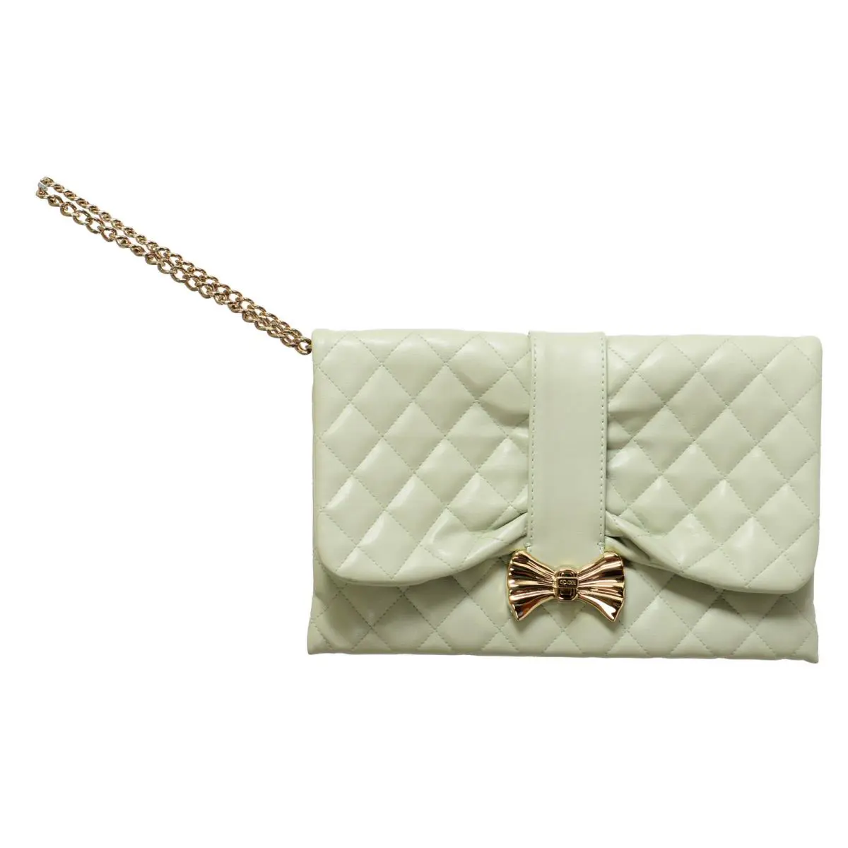 Red  Women`s Mint Green Leather Wristlet Bag Clutch by Valentino
