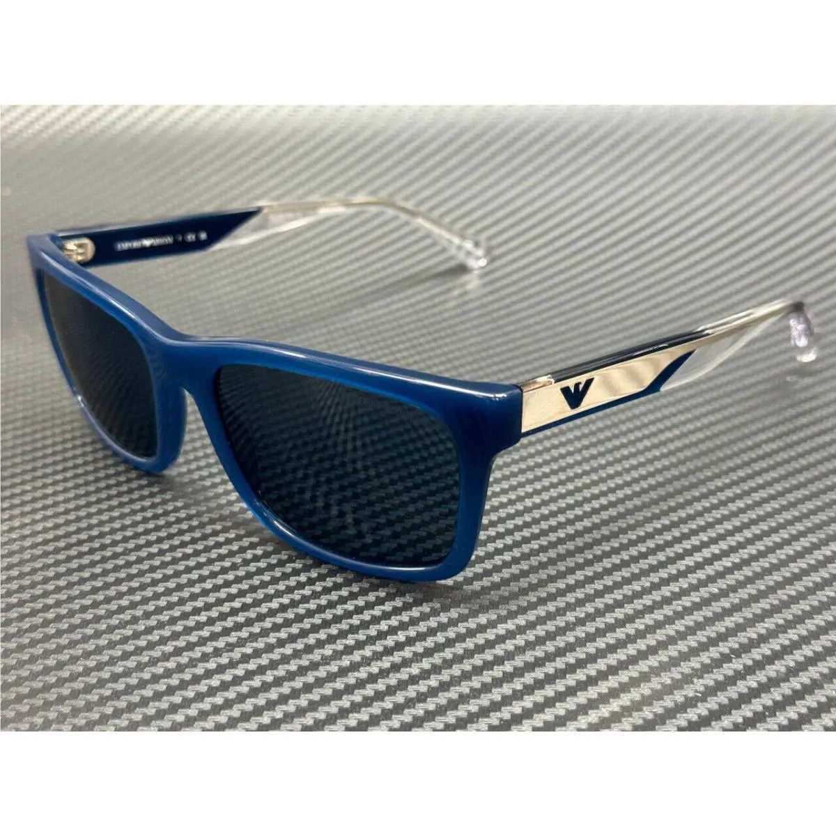 Emporio Armani EA4224 609280 Blue Silver Men`s 57 mm Sunglasses
