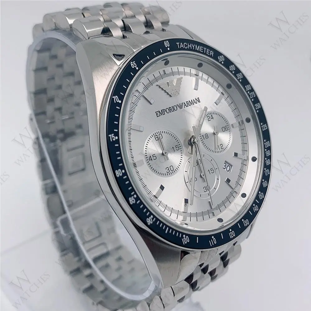 AR6073 Sportivo Chronograph Silver Stainless Steel Men`s Watch by Emporio Armani