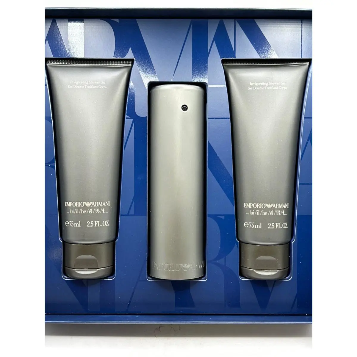 Emporio Armani 50ML Edt Spray/ 75ML Invigorating Shower Gel X2