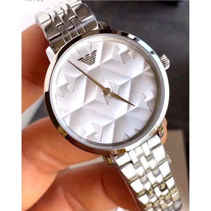 Emporio Armani Women`s Watch Modern Slim Silver Dial AR11213