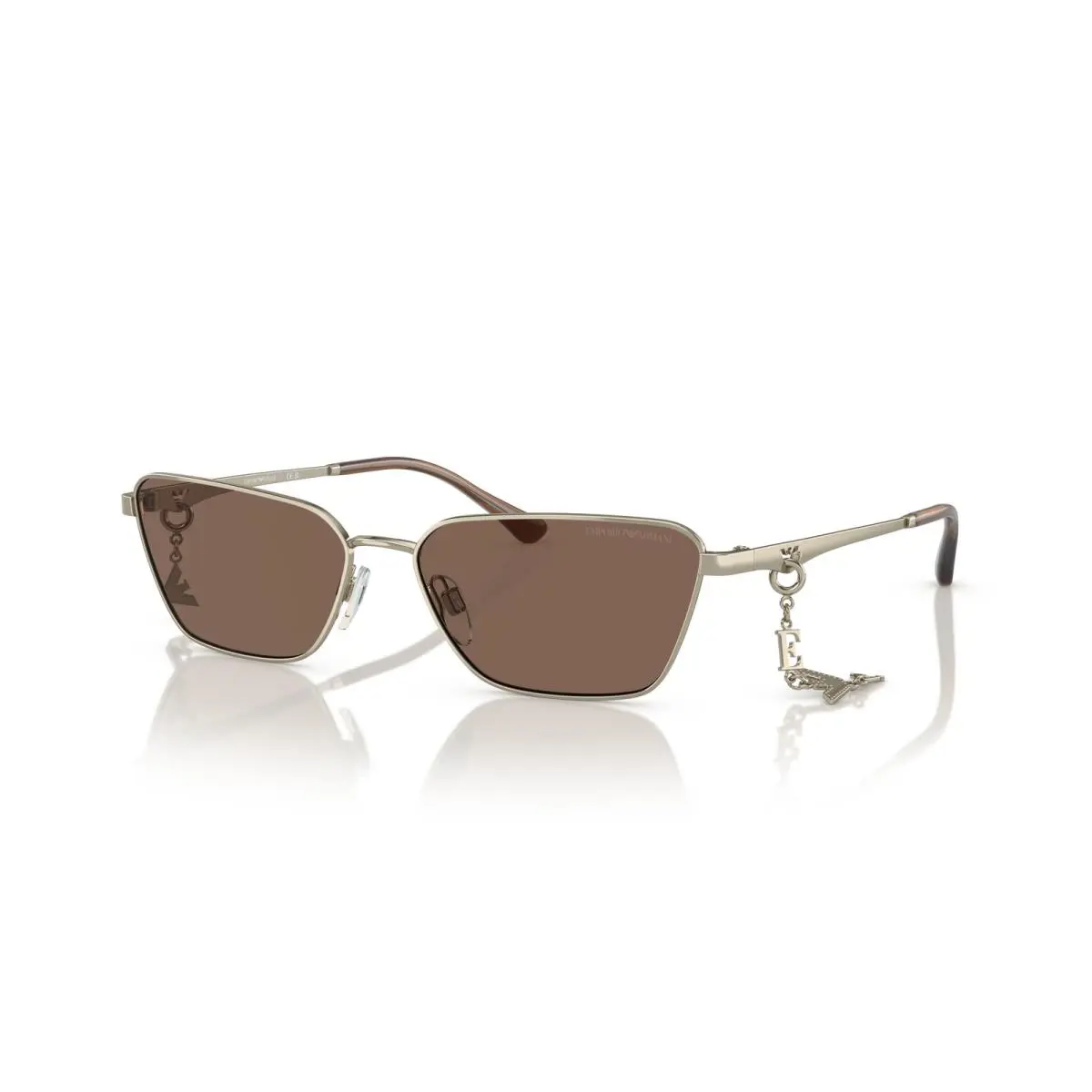Emporio Armani 0EA2141 301373 Shiny Pale Gold Pillow Sunglasses