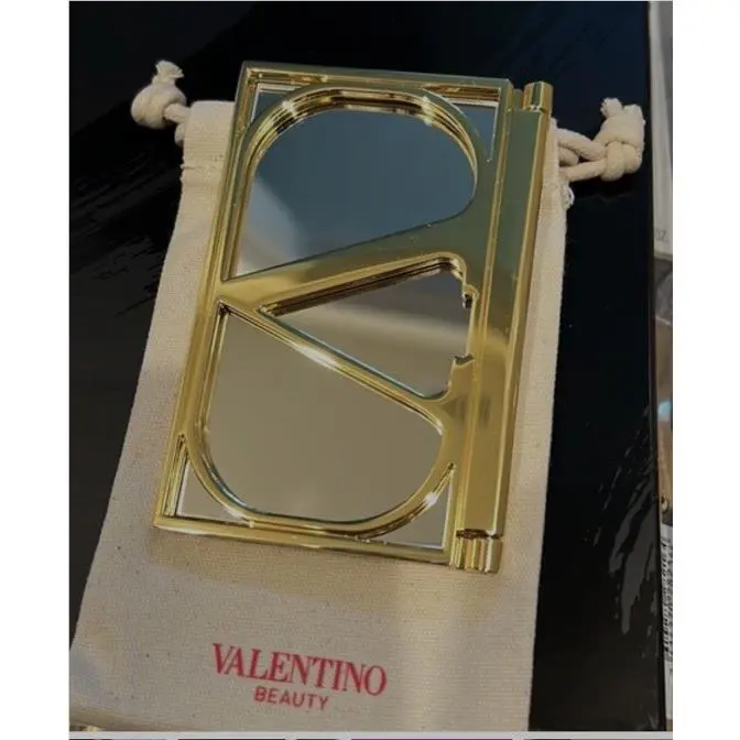 Valentino Beauty Makeup Mirror Case Gold Limited Edition