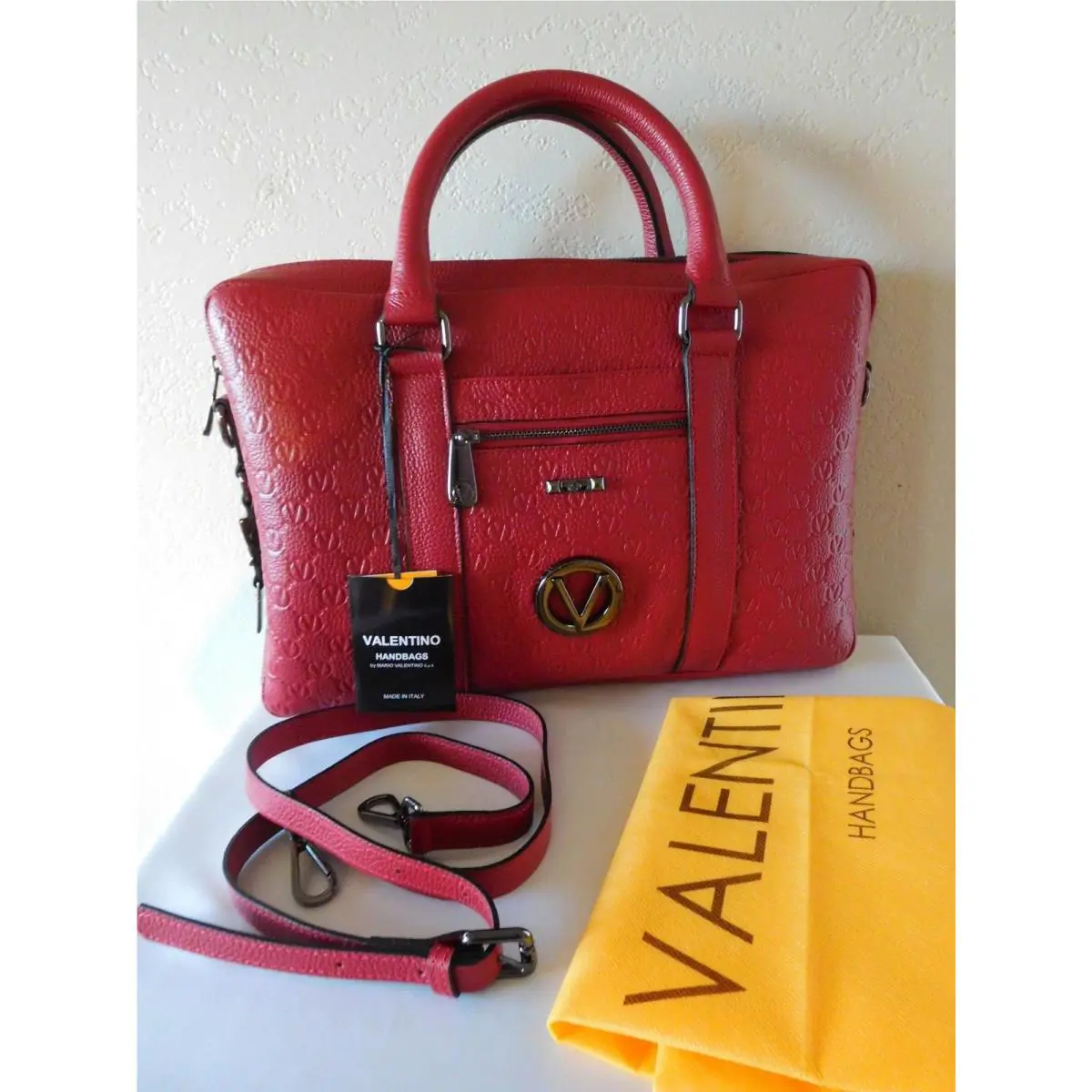 Valentino Rolland Monogram Leather Messenger Bag Style M2888GM-DMG-LP