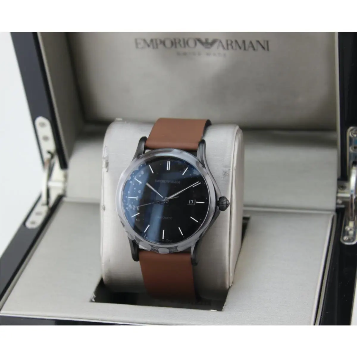 Emporio Armani Classic Brown Black Swiss Made Men`s ARS3017 Watch