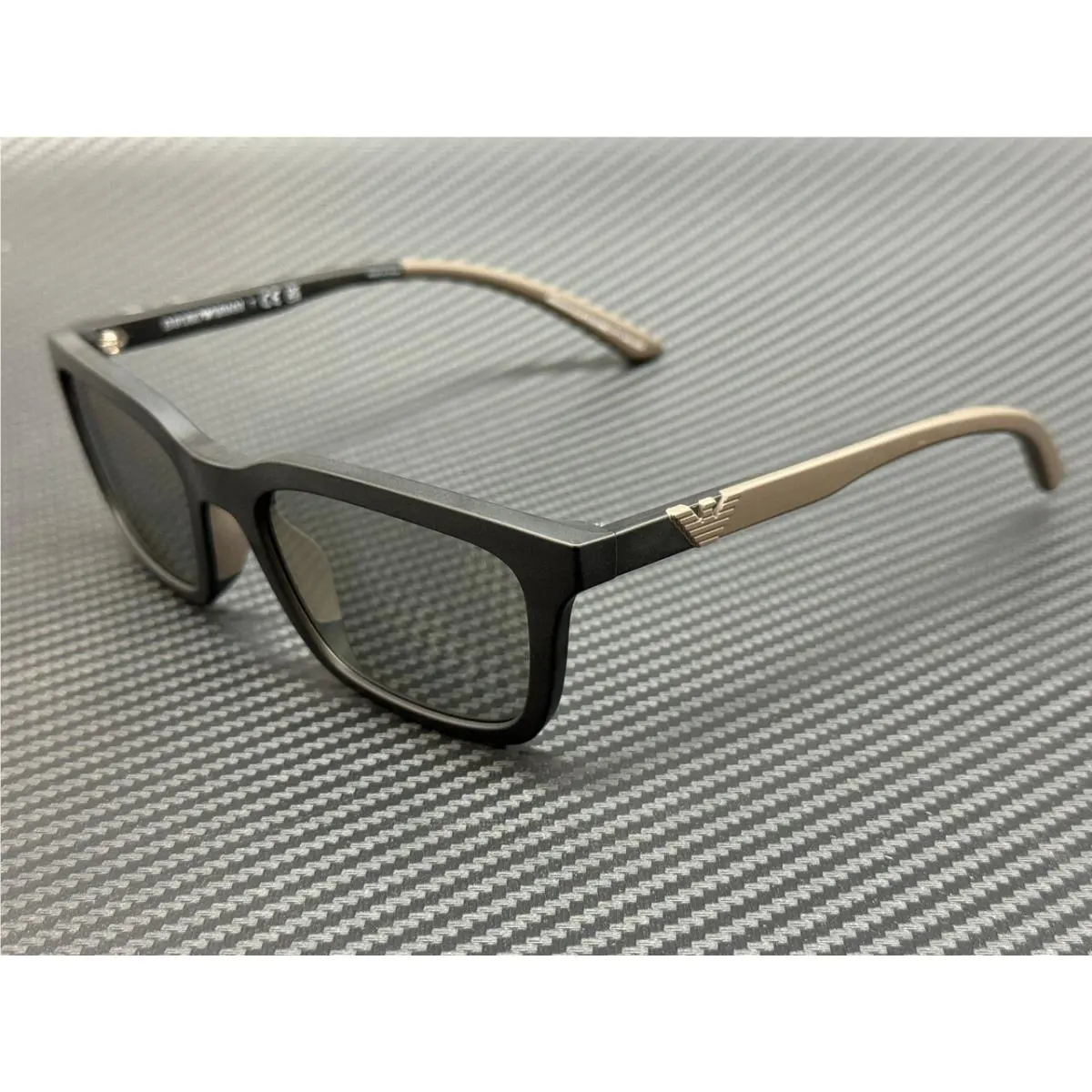 Emporio Armani EA4249U 50016G Matte Black Grey Mirror Men`s 55 mm Sunglasses