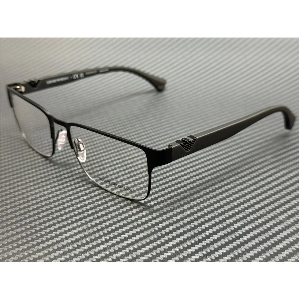 Emporio Armani EA1027 3001 Matte Black Men`s 57 mm Eyeglasses