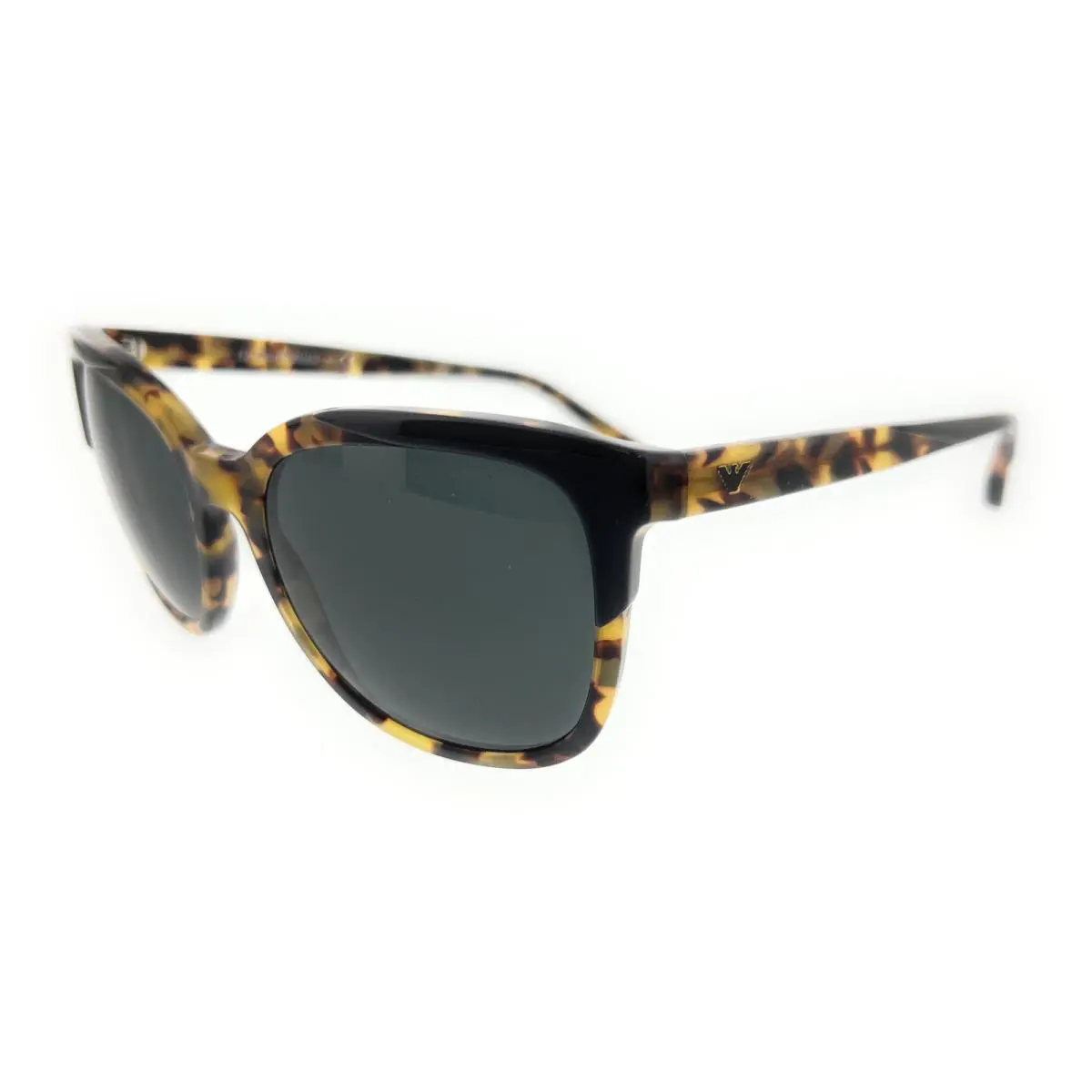 0EA4119 569787 Top Black On Havana Square Sunglasses by Emporio Armani