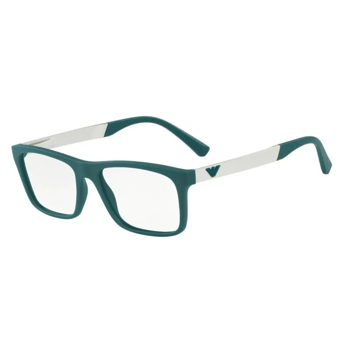 Emporio Armani EA3101 5558 Matte Teal Square Optical Eyeglasses 55-17-145