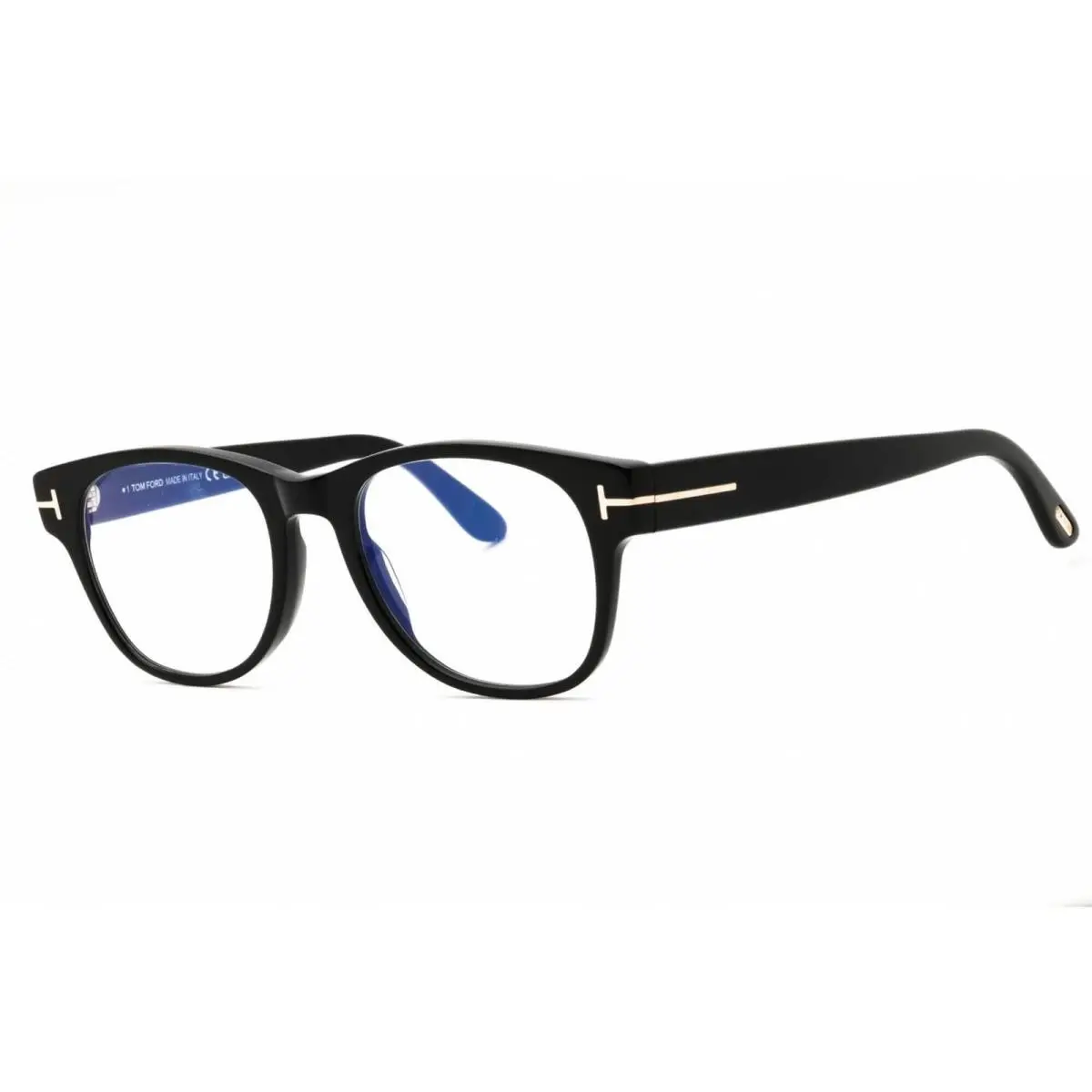 Tom Ford Men`s Eyeglasses Shiny Black Acetate Oval Full Rim Frame FT5898-B 001