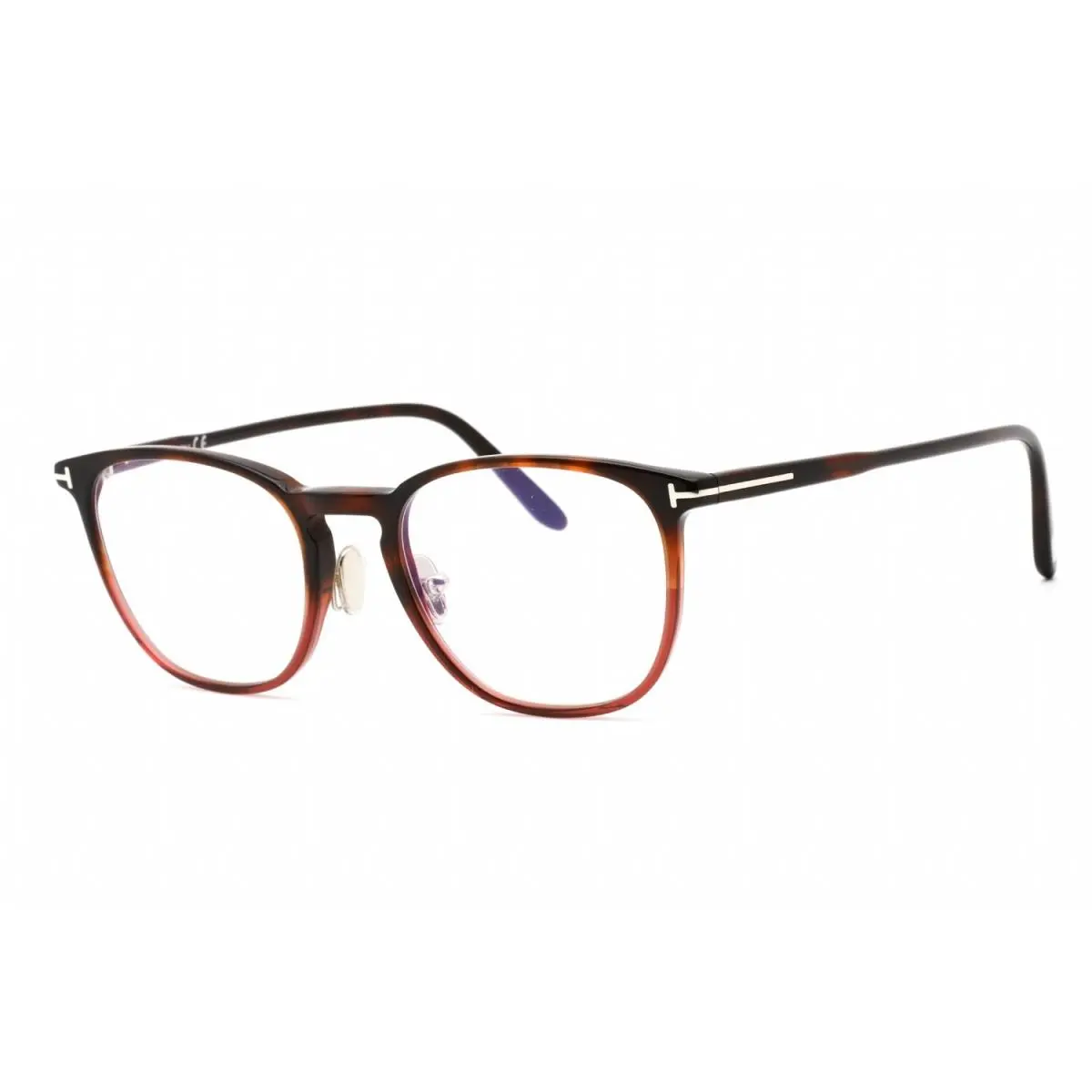 Tom Ford FT TF5700-B 054 Square Shiny Burgundy Havana Eyeglasses