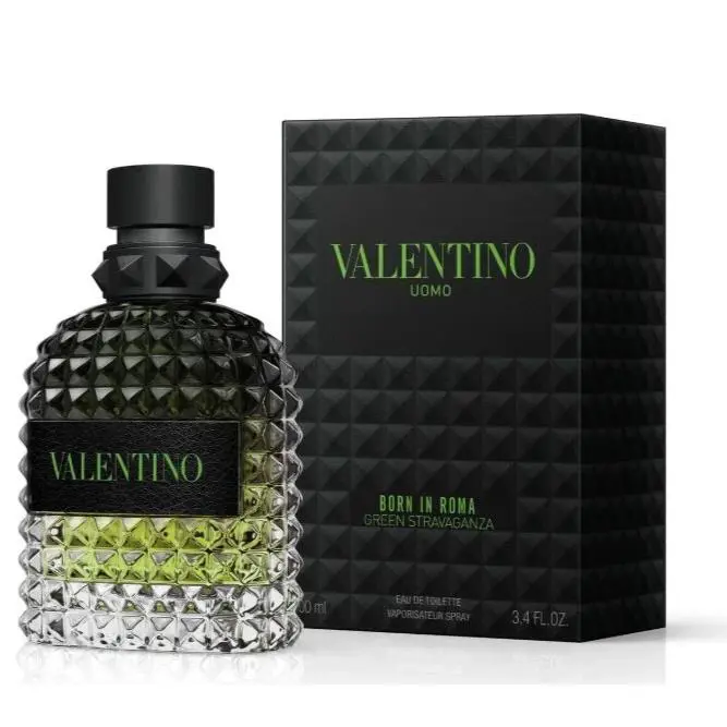 Valentino Uomo Born In Roma Green Stravaganza For Men 3.4 oz Edt Spray