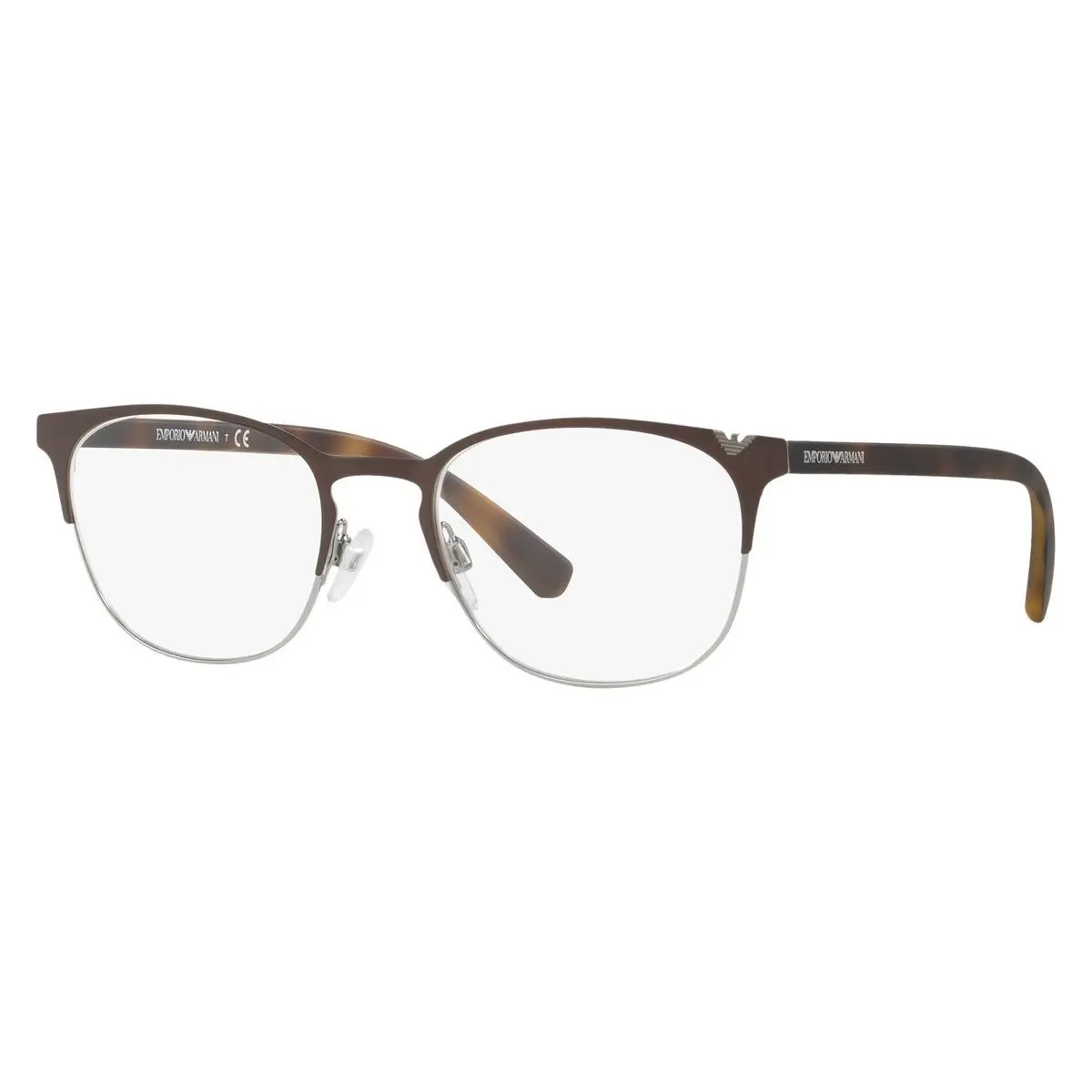 Man Eyeglasses 0EA1059 3179 53mm Matte Brown Gunmetal by Emporio Armani