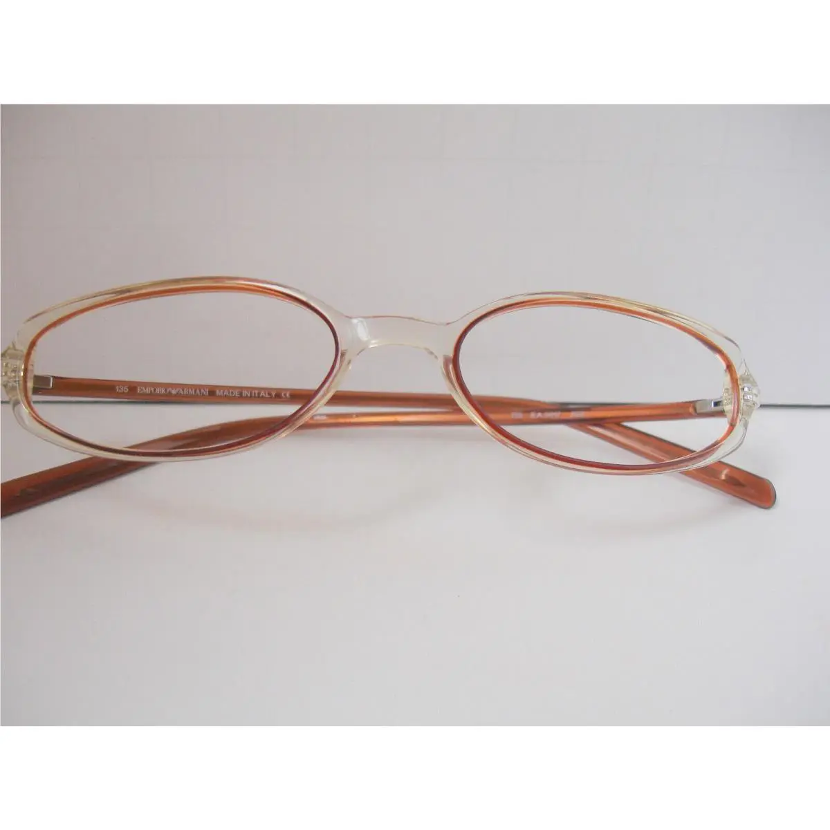 Emporio Armani EA9017 JG9 Transparent/brown Oval Eyeglasses Frame 49-17-135