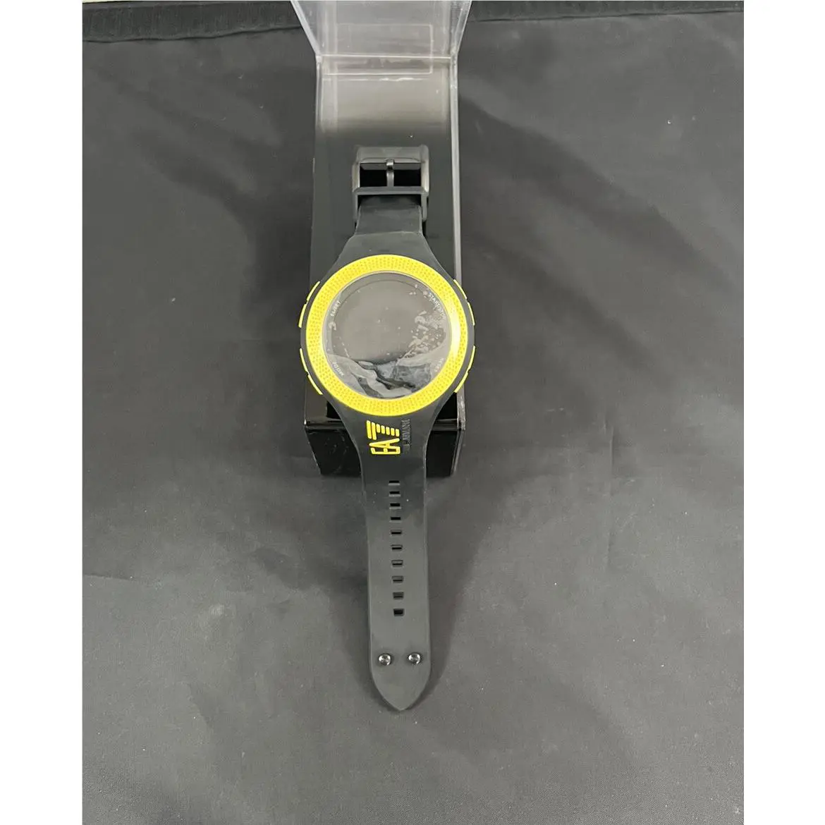 Emporio Armani AR7208 Limited Edition EA7 Black Silicone Yellow Digital Sport