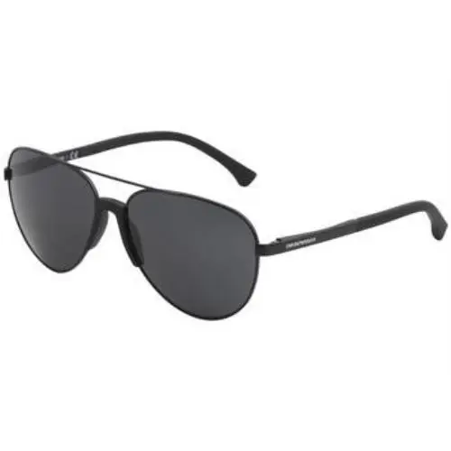 Emporio Armani Men`s EA2059 EA/2059 3203/87 Matte Black Pilot Sunglasses 61mm