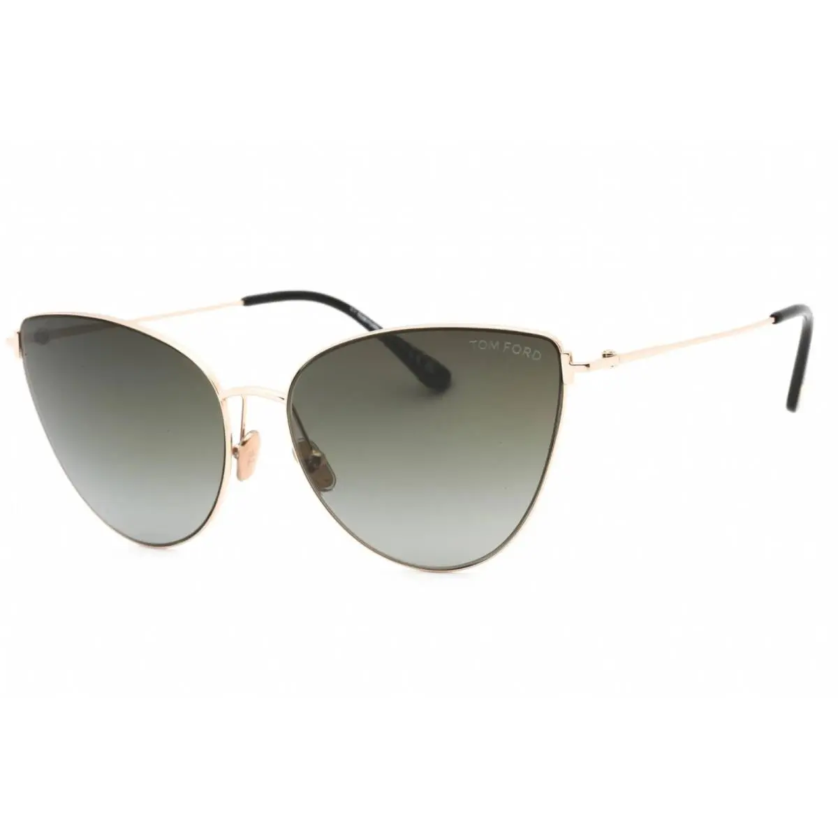 Tom Ford Anais Sunglasses Shiny Rose Gold Frame Smoke FT1005 28B 62-17-140 - Frame: Rose Gold, Lens: Smoke