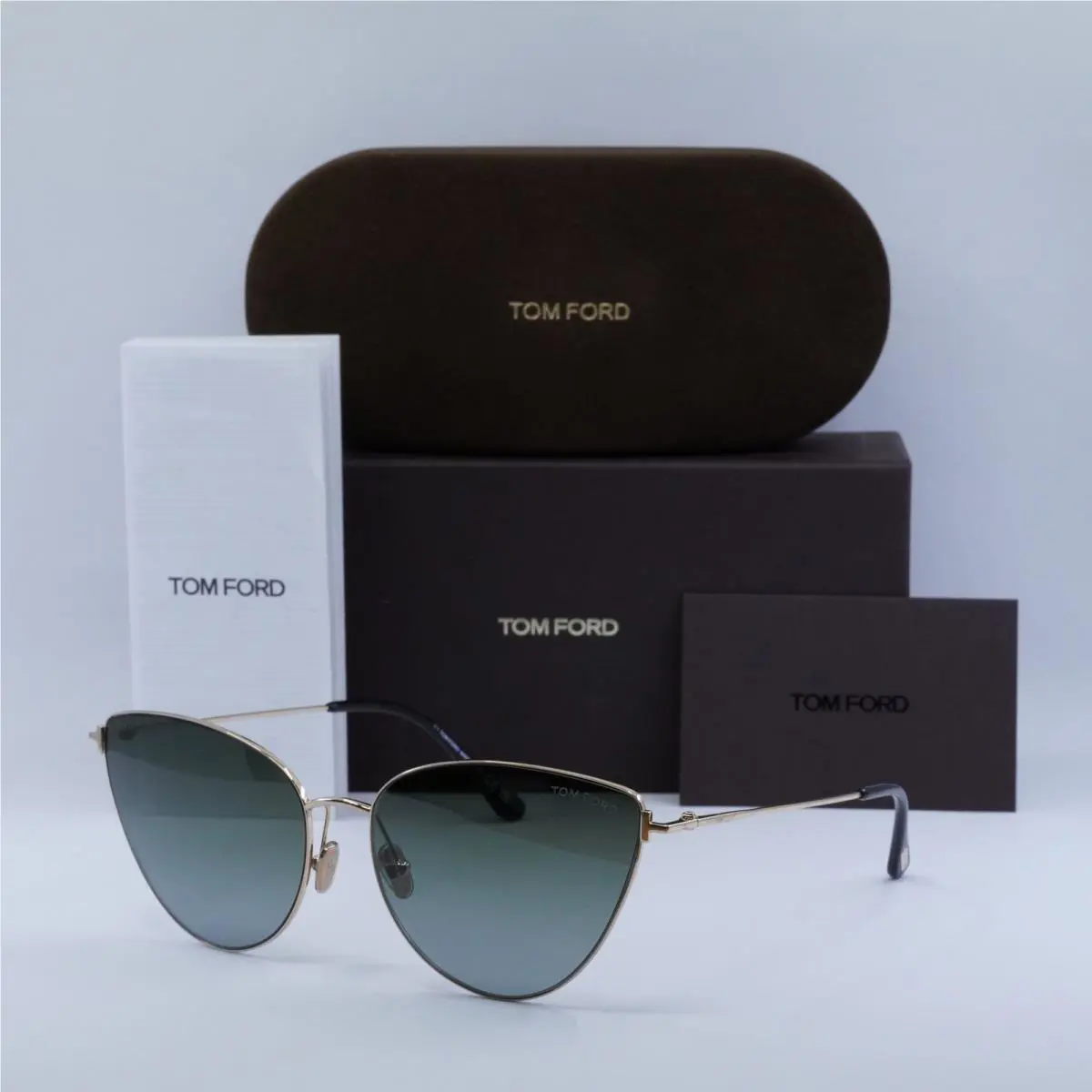 Tom Ford Anais Sunglasses Shiny Rose Gold Frame Smoke FT1005 28B 62-17-140