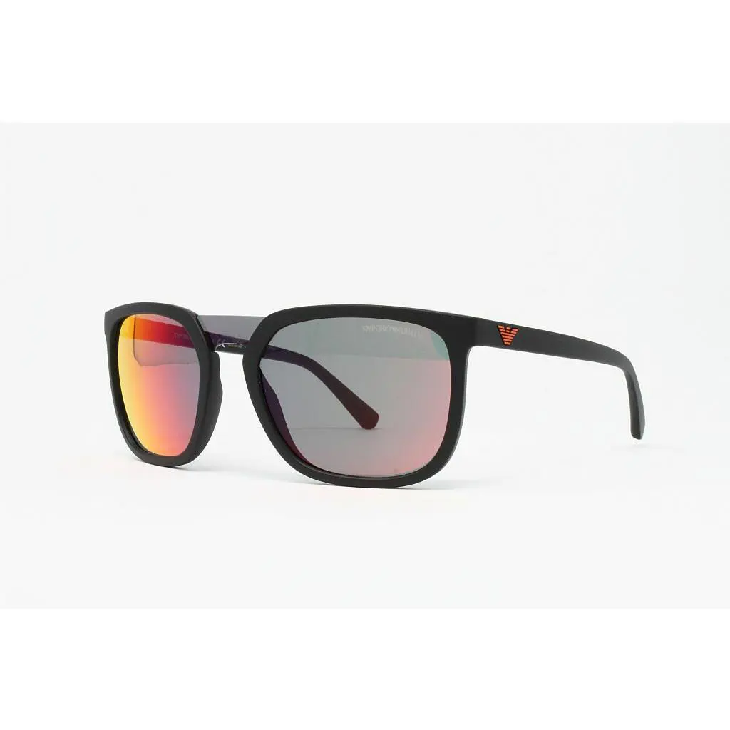Emporio Armani EA4123-5042F6 Men`s Square Sunglasses Matte Black 57mm