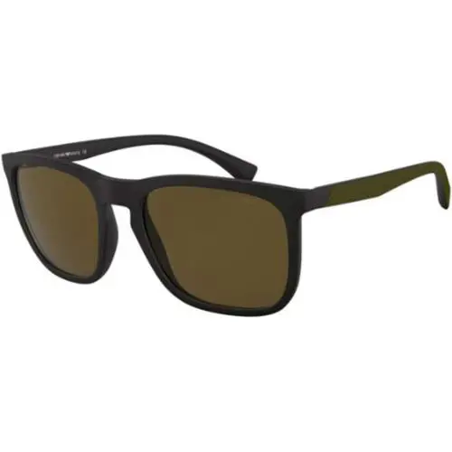 Emporio Armani Sunglasses EA4132 504273 Matte Black/brown Lens 57MM