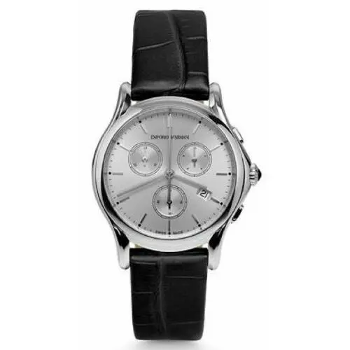 ARS6002 Swiss Made Black Alligator Leather Strap Watch 095 by Emporio Armani