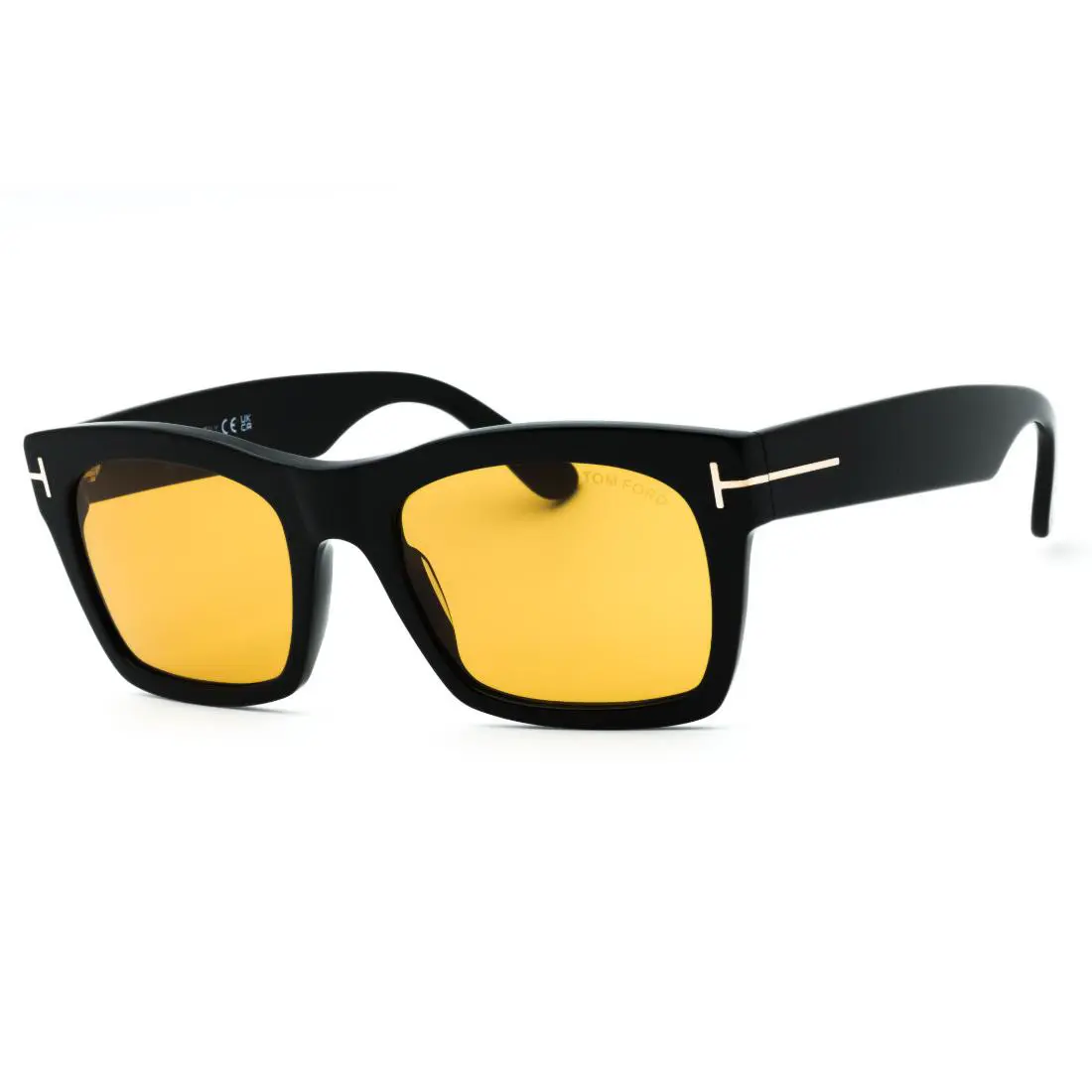 Tom Ford NICO-02 FT1062 01E Sunglasses Black Frame Brown Yellow Lenses 56mm