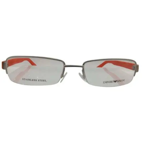 Emporio Armani EA9785 Yze Orange Rubber Semi Rimless Eyeglasses 51-17-140 9785