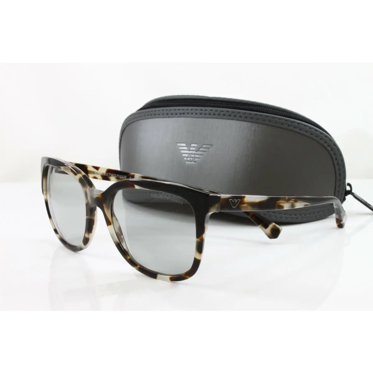 Emporio Armani EA4119-569887 Womens Sunglasses Top Black on Grey Havana 54mm